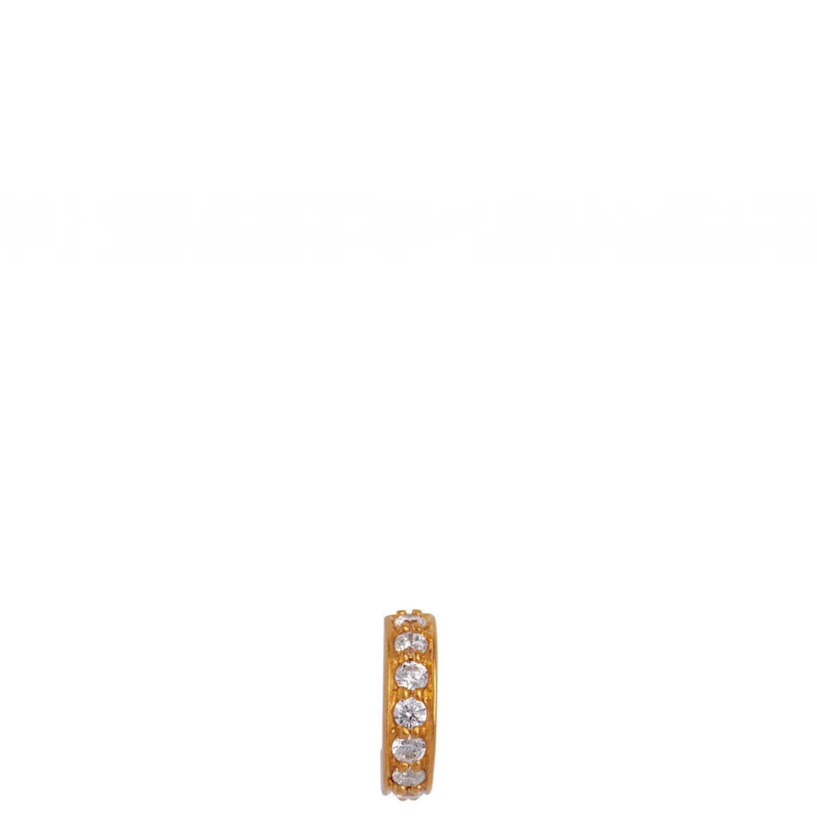 Stine A ørering - 1244 Tres Petit creol with white stones guldbelagt
