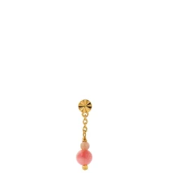 Stine A ørering - 1361 Tres Petit Etoile With Coral guldbelagt