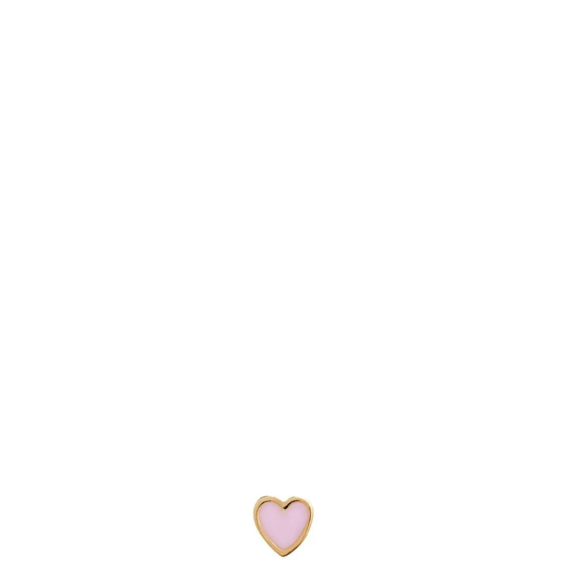 Stine A ørestik - 1181 Petit Love Heart light pink enamel guldbelagt