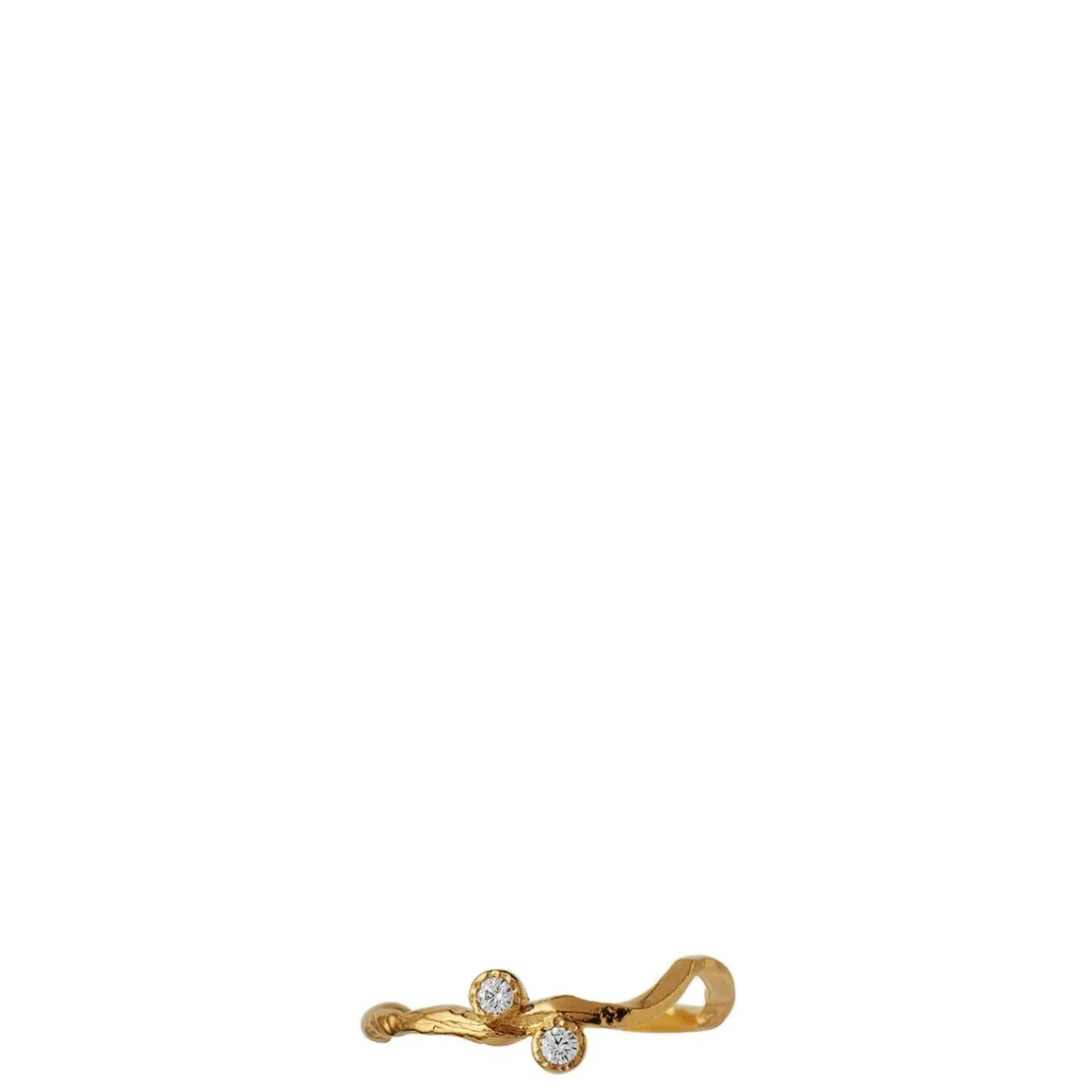 Stine A ring - 4053 Flow With Two Stones guldbelagt