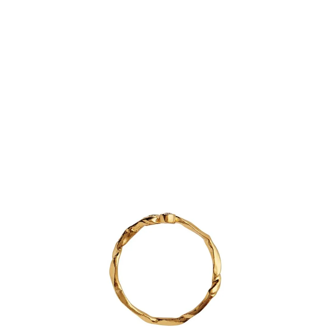 Stine A ring - 4053 Flow With Two Stones guldbelagt