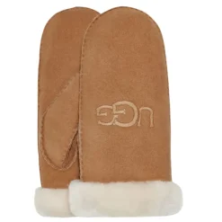 UGG luffer - Sheepskin Embroidered Mittens chestnut